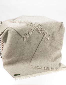 Wool Blanket in Light Grey