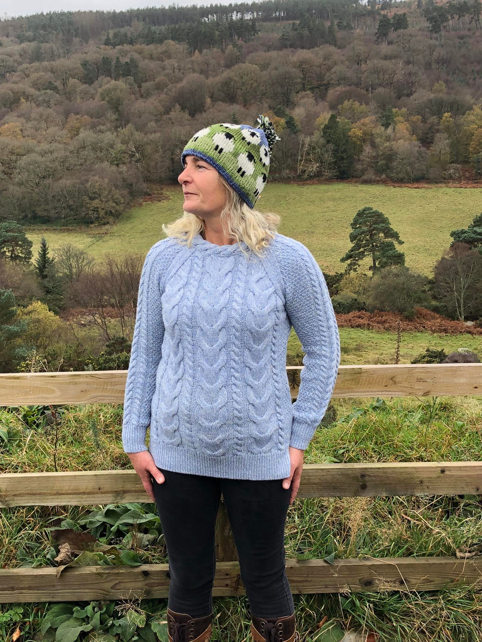 Lightweight Soft Ladies Knit in Pale Blue