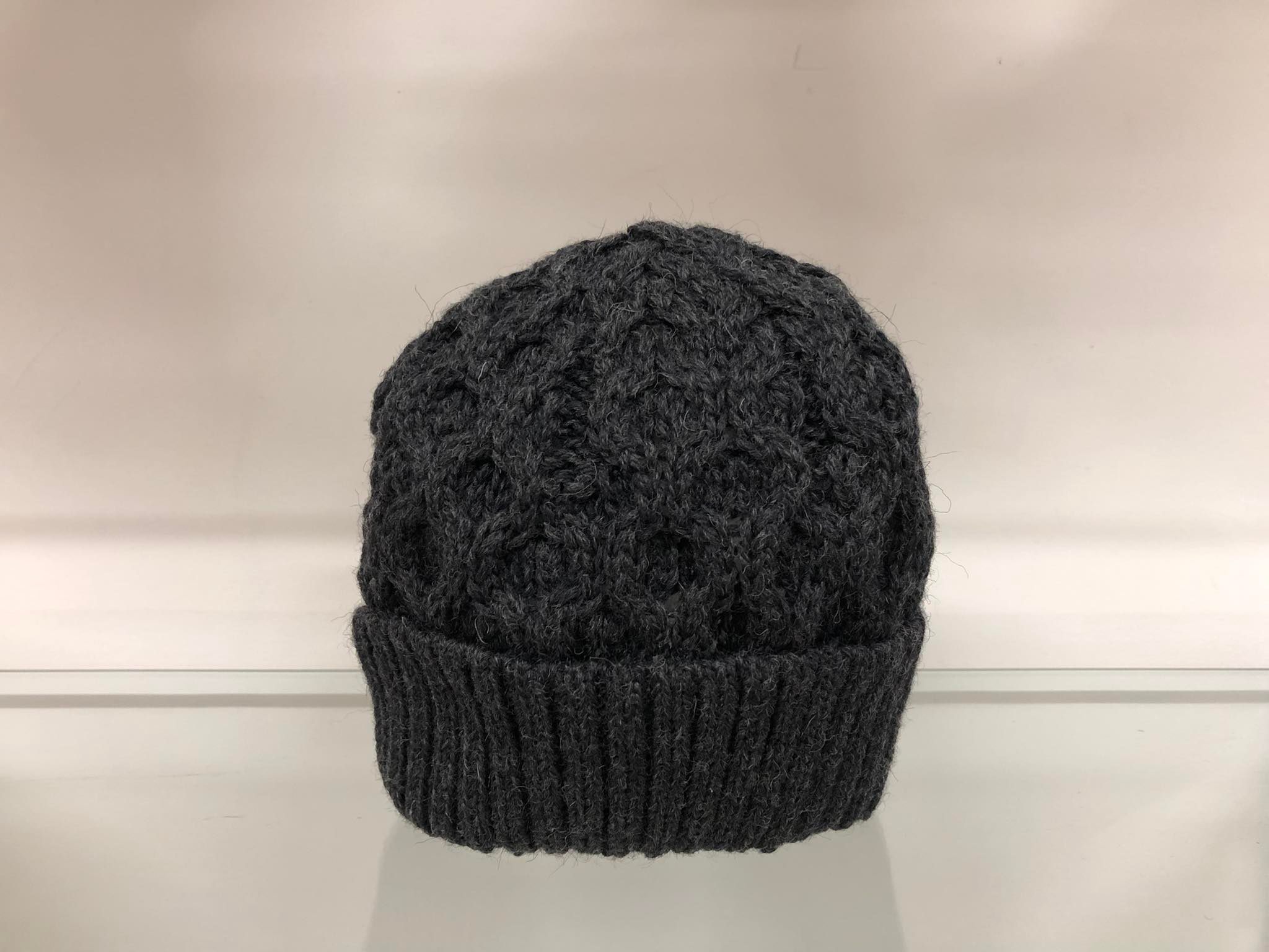 Wool Beanie in Charcoal
