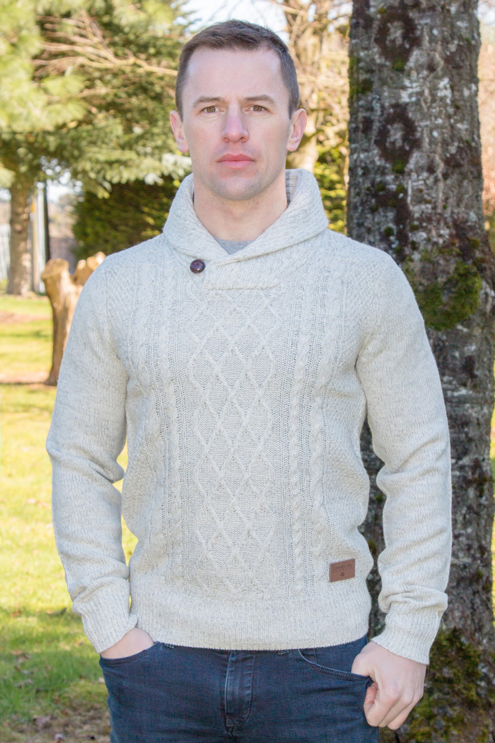 Cowl Neck Sweater in White