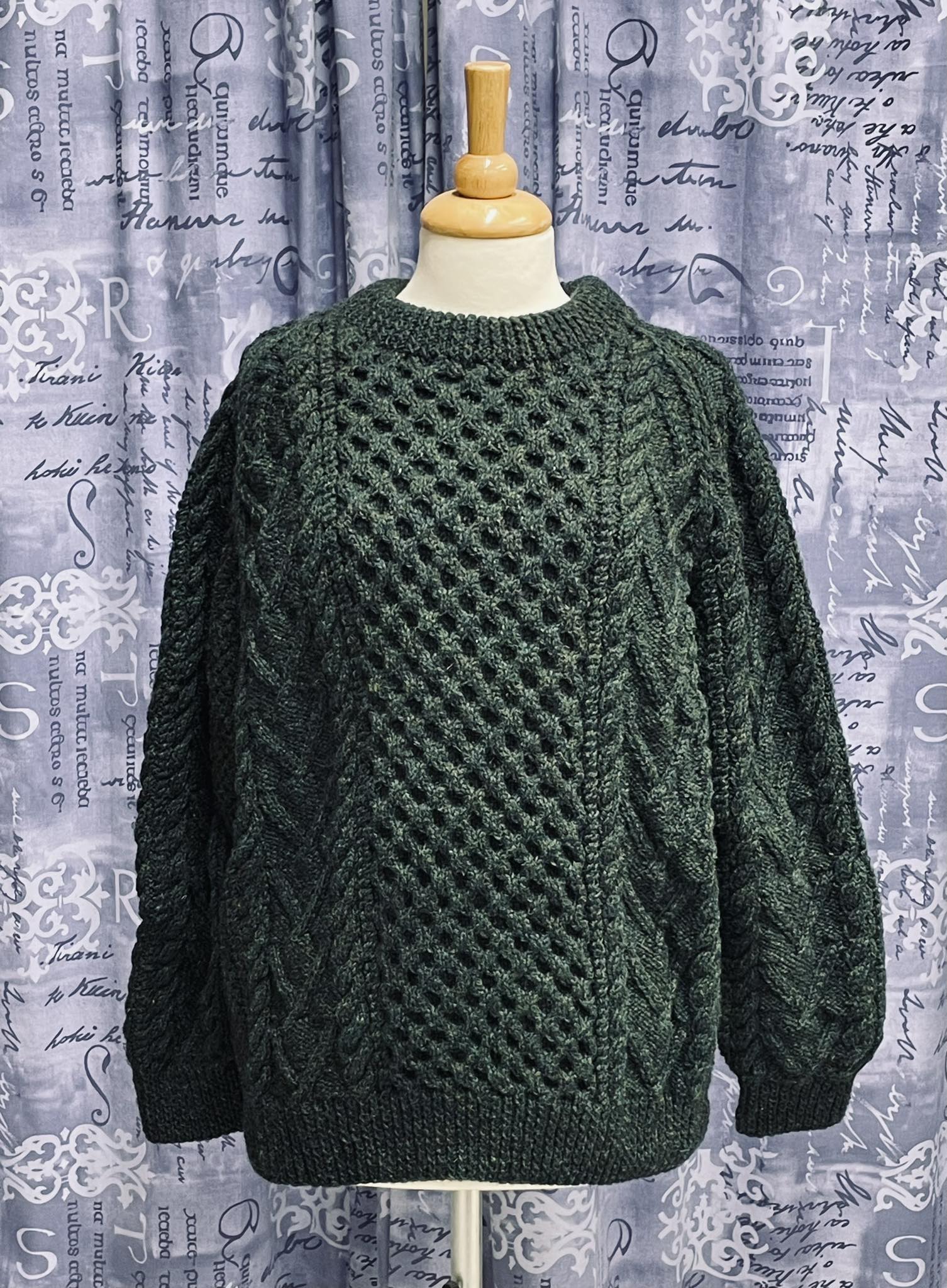 Dark Green Honeycomb Crewneck