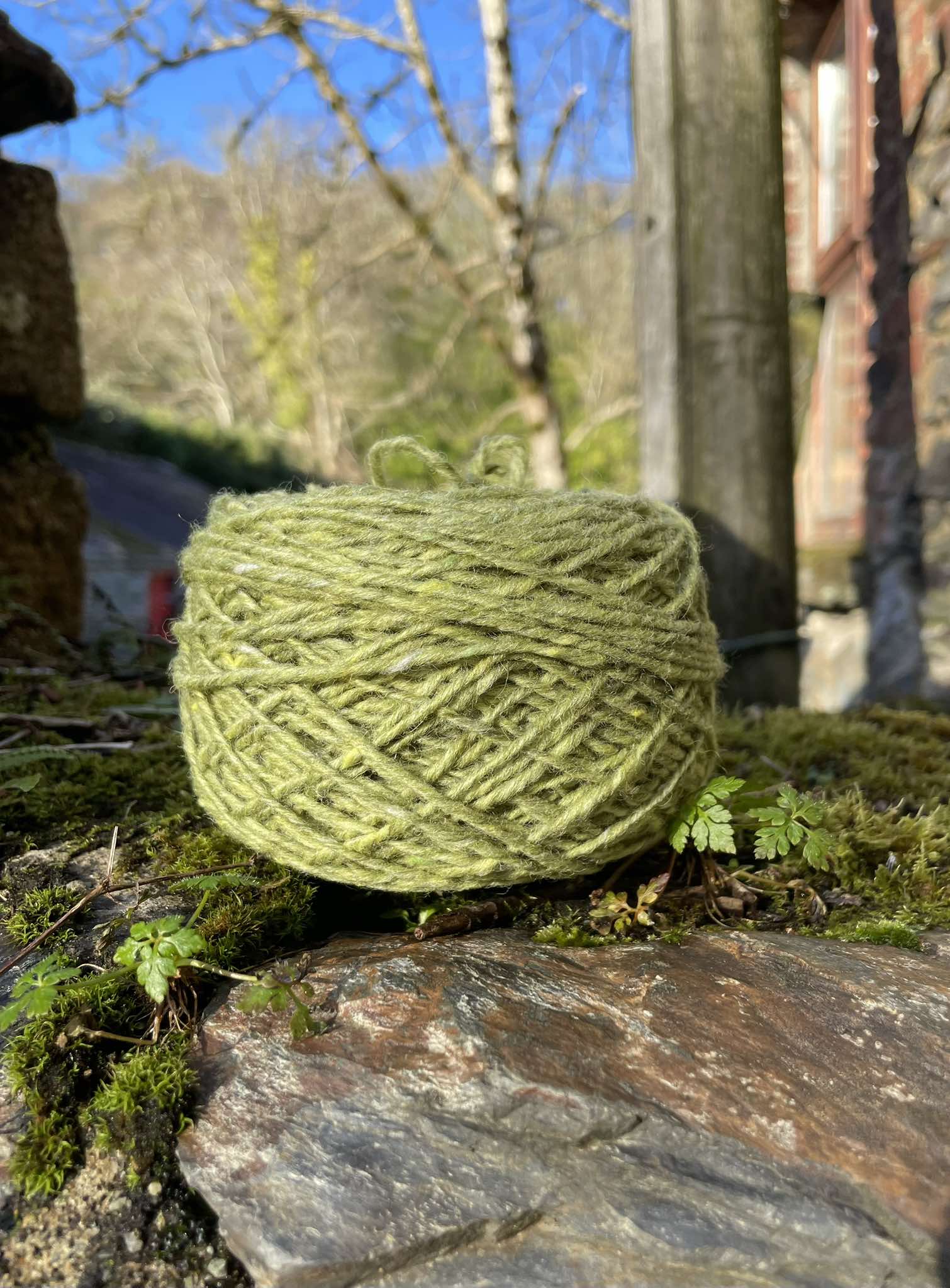 Bright Green Ball of Wool