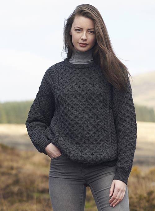 Merino Crew Neck in Charcoal