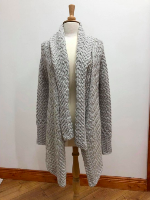 Waterfall Cardigan in Silver