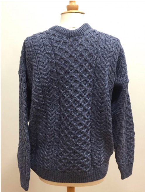 Merino Wool Crew Neck in Blue