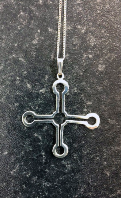 Silver Saltire Cross