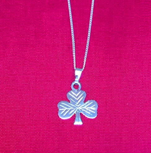Small Silver Shamrock Pendant