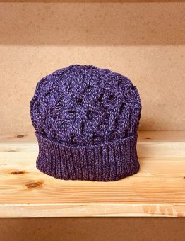 Wool Beanie in Purple