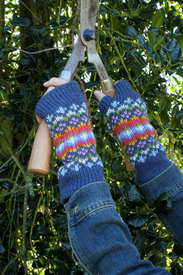 Blue Wrist Warmers