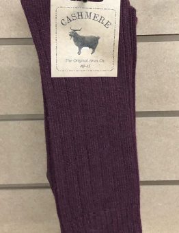 Cashmere and Wool Wine Socks in Size 7-11
