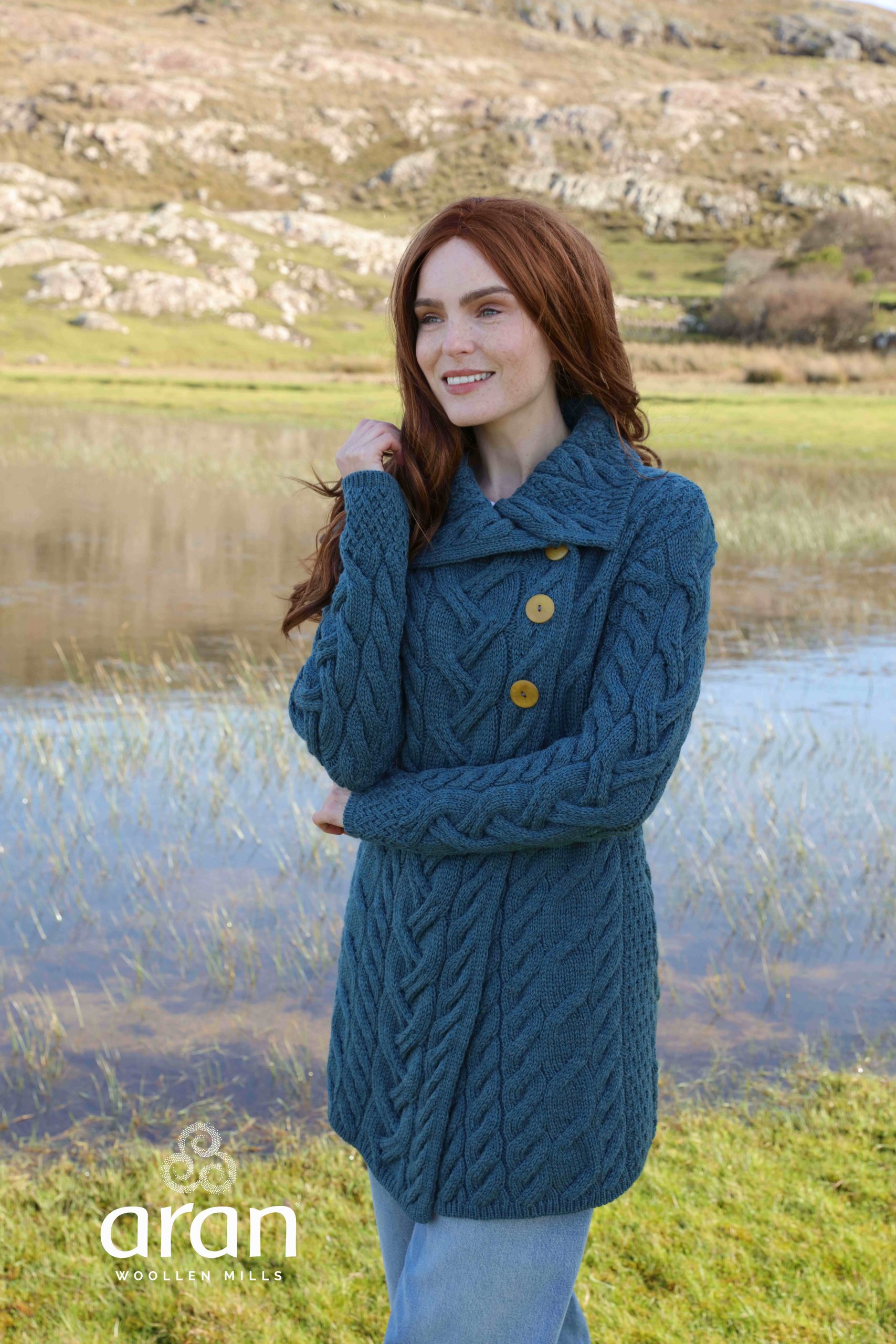 Super Soft Long Cardigan in Turquoise