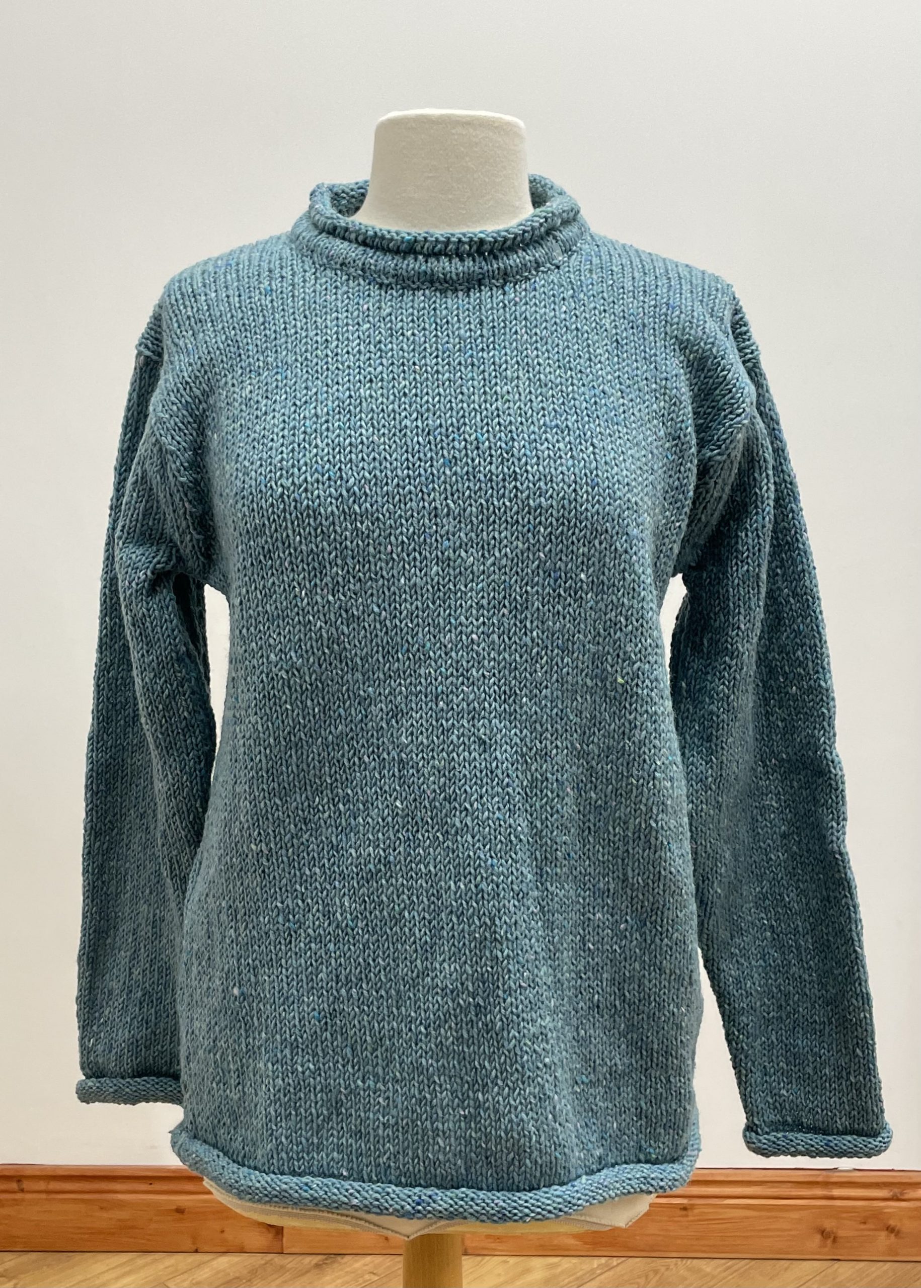 Ladies Fit Wool Tunic in Pale Blue