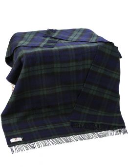 Large Wool Throw  Blackwatch Plaid