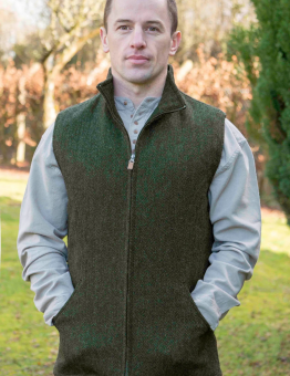 Green Tweed Wool Body Warmer